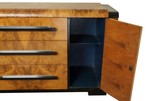 Donald Deskey Art Deco Walnut Burl Buffet for Hastings Table Company